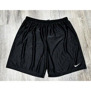 Nike Shorts Mens XL Black Dazzle Basketball Vintage 90s Y2K Shiny Silky Swoosh